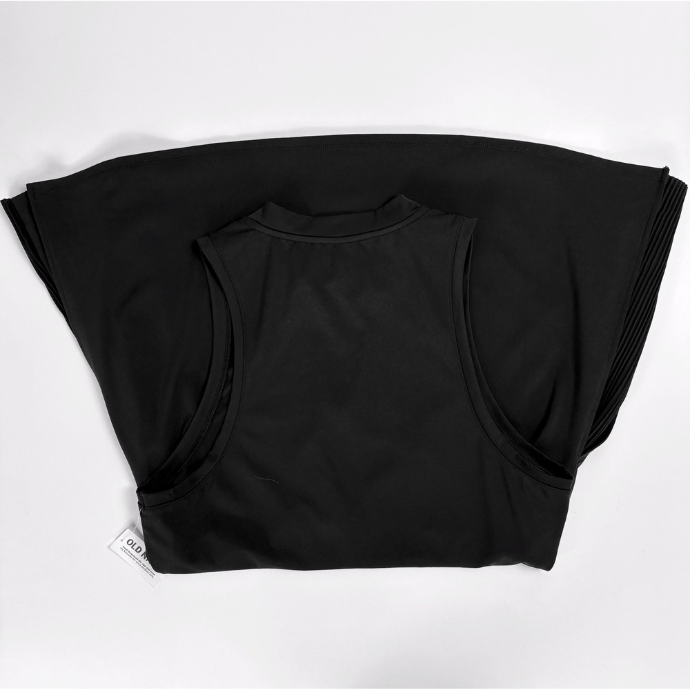 NWT MockNeck HalfZip Pleated Black Athletic Dress LP Mini Tennis Pickleball Golf - Picture 8 of 10